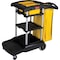 Rubbermaid Commercial Cleaning Cart, High Cap, 4 Casters, 21-3/4"x49-3/4"x38-3/10" RCP9T7200BK - alternate 1